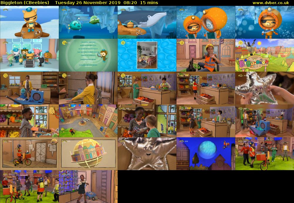 Biggleton (CBeebies) Tuesday 26 November 2019 08:20 - 08:35