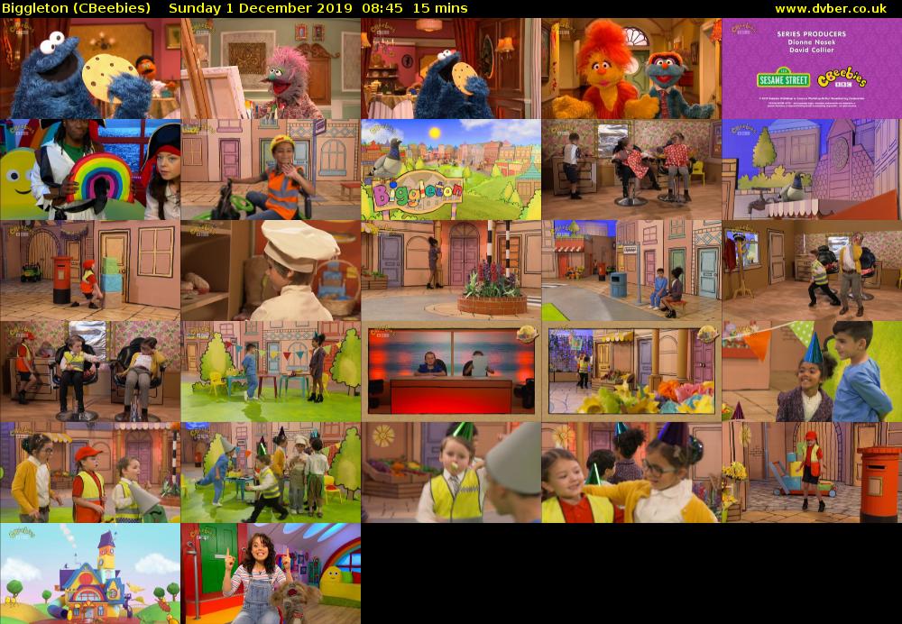 Biggleton (CBeebies) Sunday 1 December 2019 08:45 - 09:00