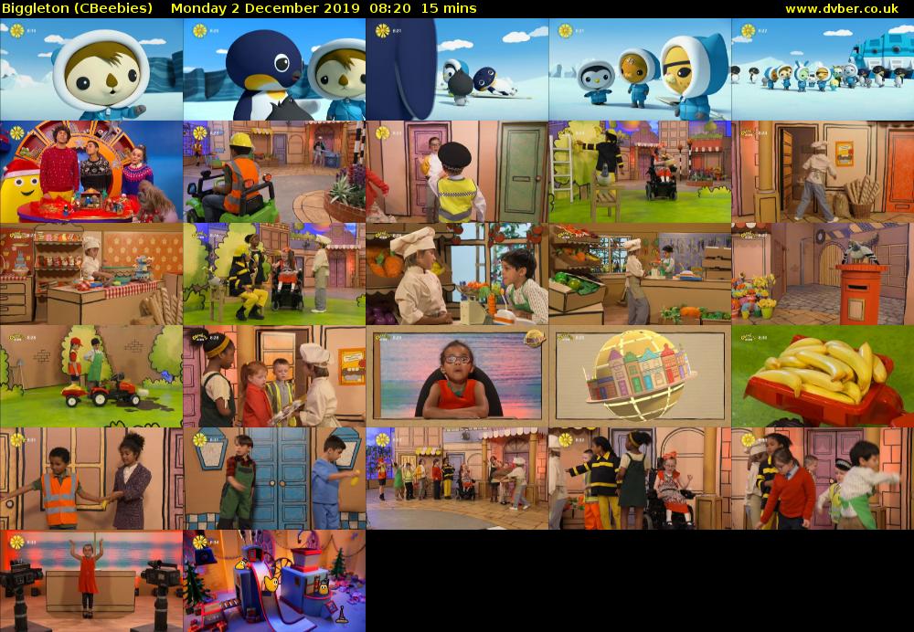 Biggleton (CBeebies) Monday 2 December 2019 08:20 - 08:35