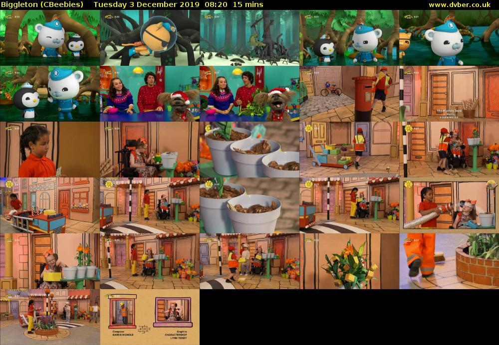 Biggleton (CBeebies) Tuesday 3 December 2019 08:20 - 08:35