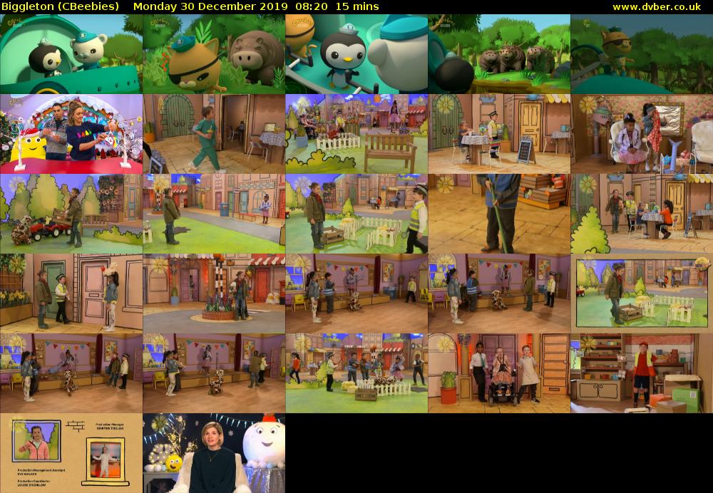 Biggleton (CBeebies) Monday 30 December 2019 08:20 - 08:35