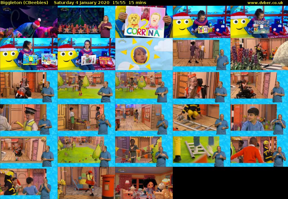 Biggleton (CBeebies) Saturday 4 January 2020 15:55 - 16:10