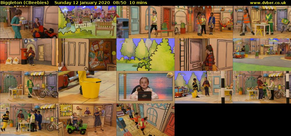 Biggleton (CBeebies) Sunday 12 January 2020 08:50 - 09:00