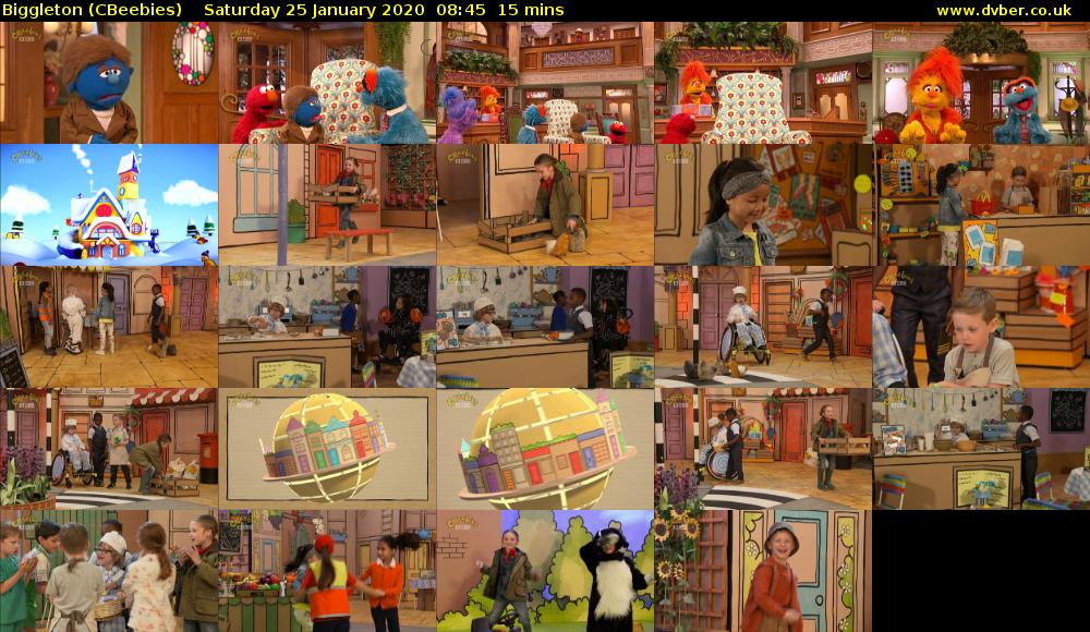 Biggleton (CBeebies) Saturday 25 January 2020 08:45 - 09:00