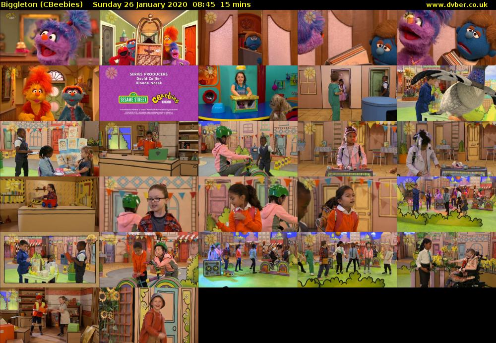 Biggleton (CBeebies) Sunday 26 January 2020 08:45 - 09:00