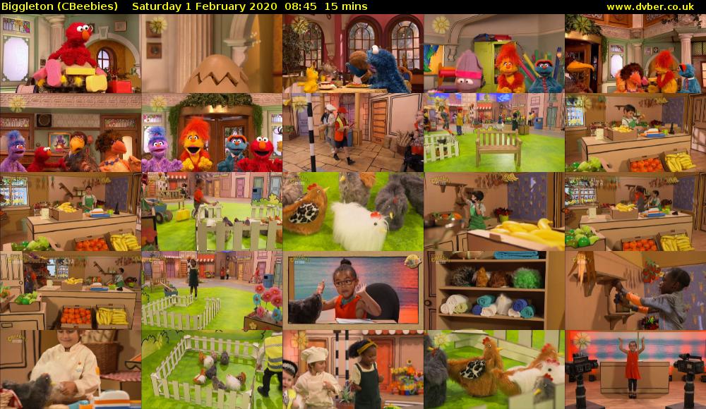 Biggleton (CBeebies) Saturday 1 February 2020 08:45 - 09:00