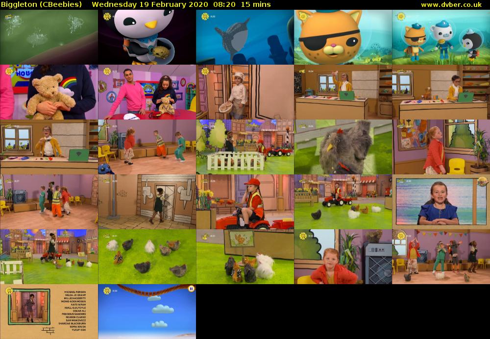 Biggleton (CBeebies) Wednesday 19 February 2020 08:20 - 08:35
