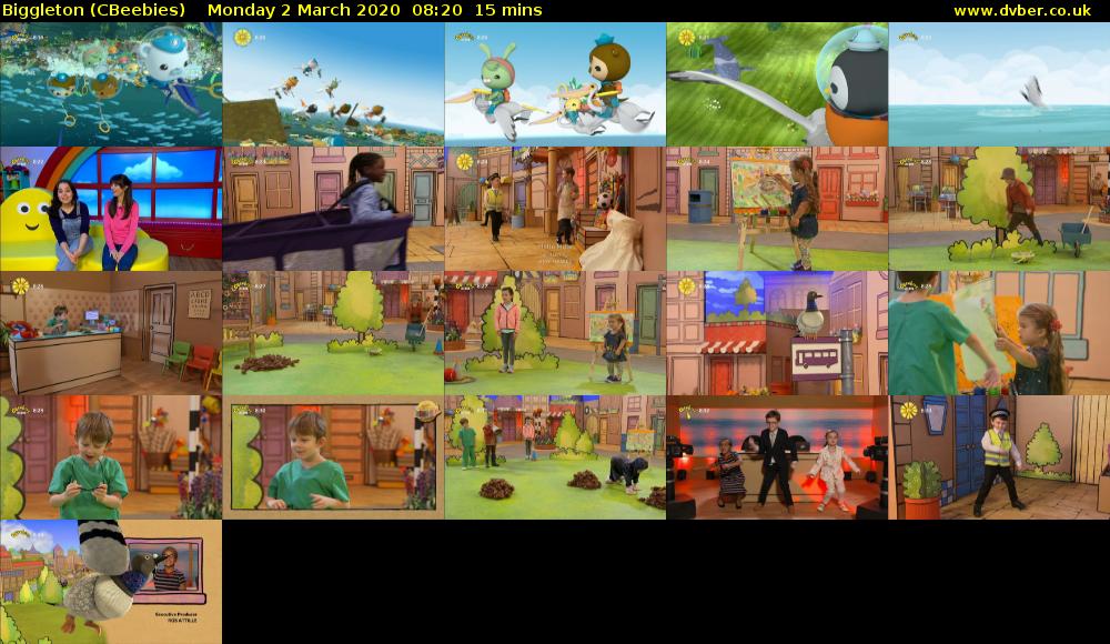 Biggleton (CBeebies) Monday 2 March 2020 08:20 - 08:35
