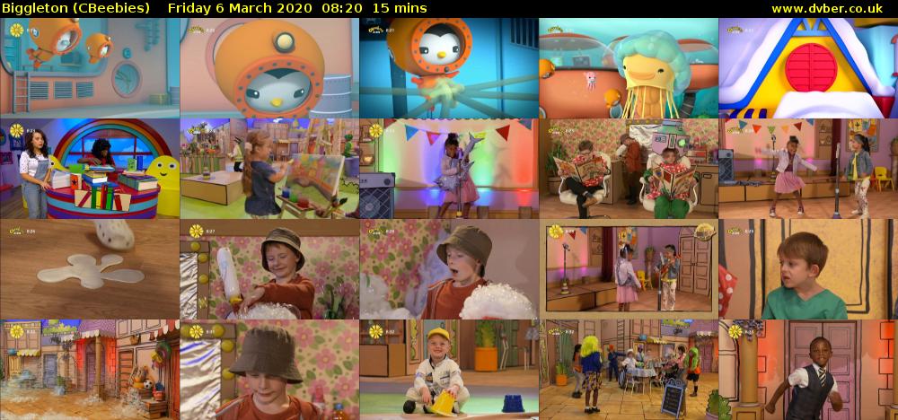 Biggleton (CBeebies) Friday 6 March 2020 08:20 - 08:35