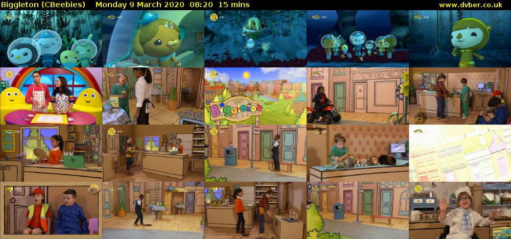 Biggleton (CBeebies) Monday 9 March 2020 08:20 - 08:35