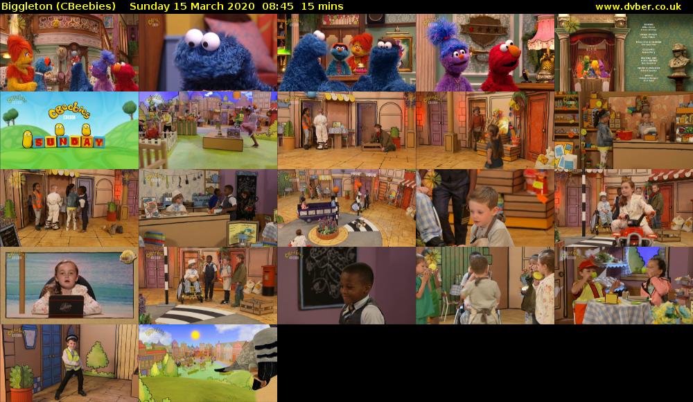 Biggleton (CBeebies) Sunday 15 March 2020 08:45 - 09:00