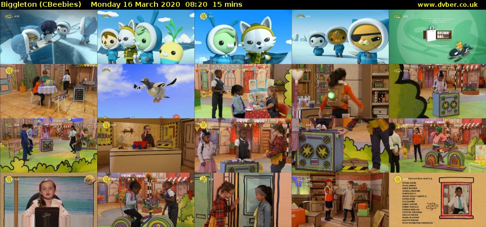 Biggleton (CBeebies) Monday 16 March 2020 08:20 - 08:35
