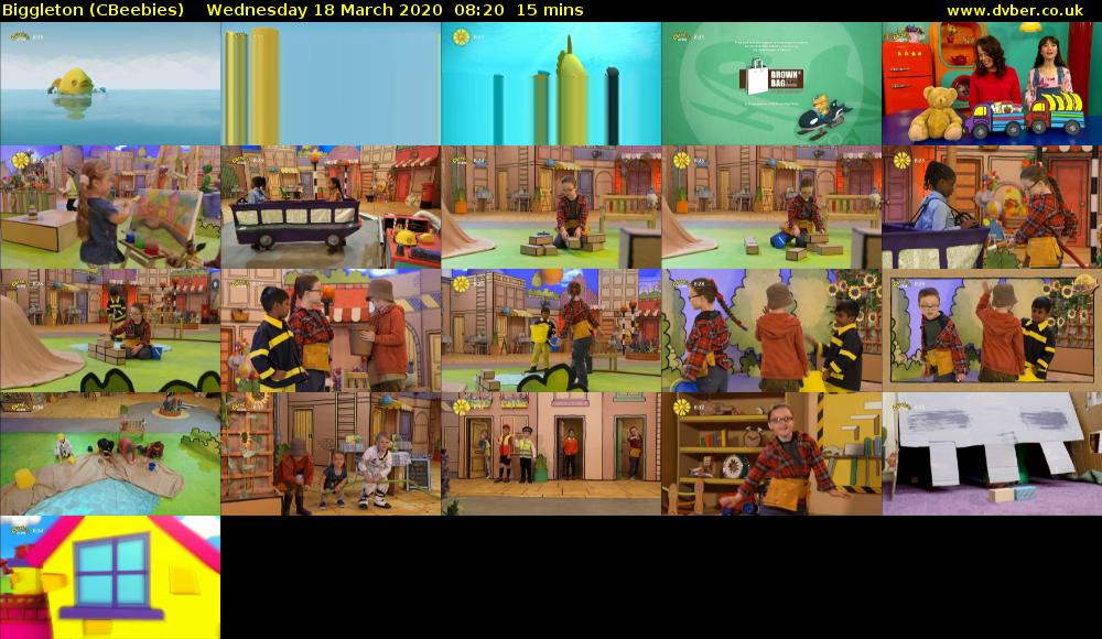 Biggleton (CBeebies) Wednesday 18 March 2020 08:20 - 08:35