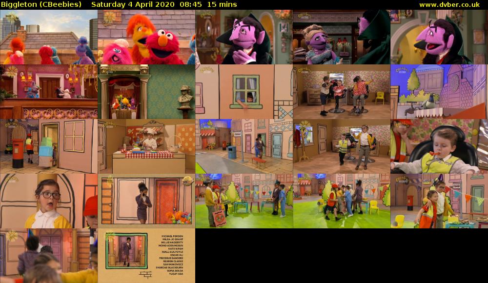 Biggleton (CBeebies) Saturday 4 April 2020 08:45 - 09:00