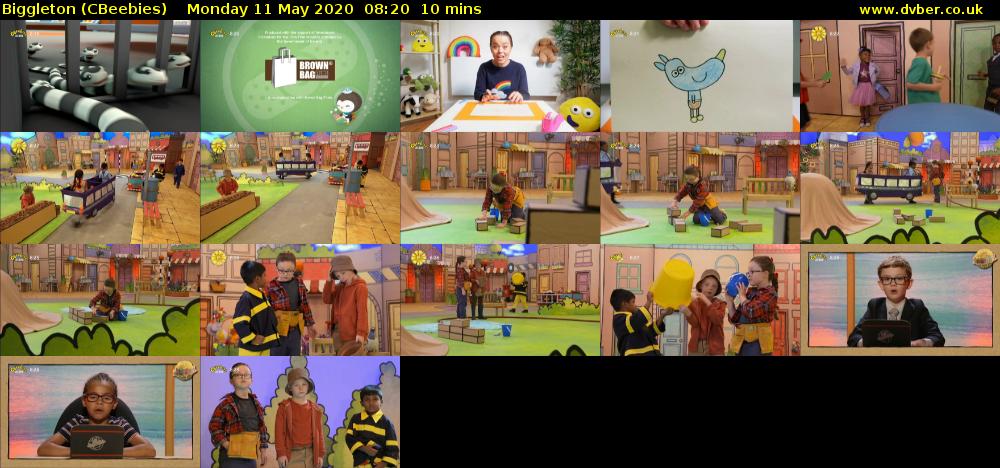 Biggleton (CBeebies) Monday 11 May 2020 08:20 - 08:30