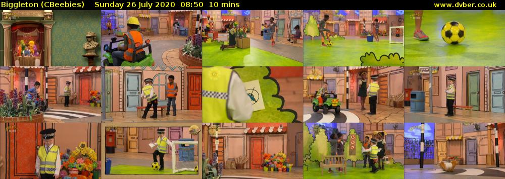 Biggleton (CBeebies) Sunday 26 July 2020 08:50 - 09:00