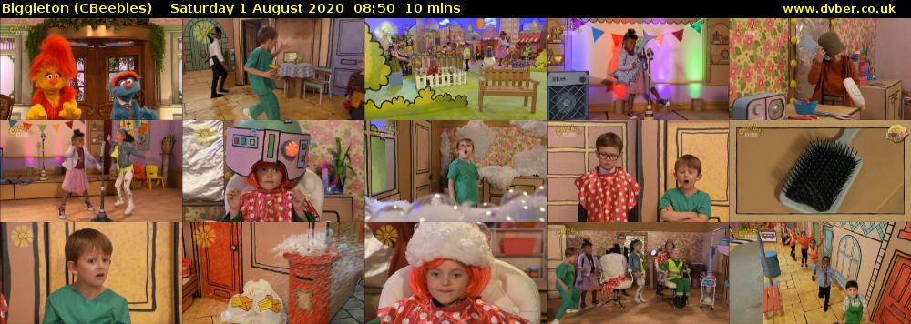 Biggleton (CBeebies) Saturday 1 August 2020 08:50 - 09:00