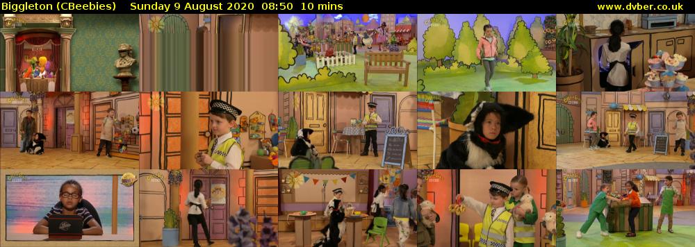 Biggleton (CBeebies) Sunday 9 August 2020 08:50 - 09:00