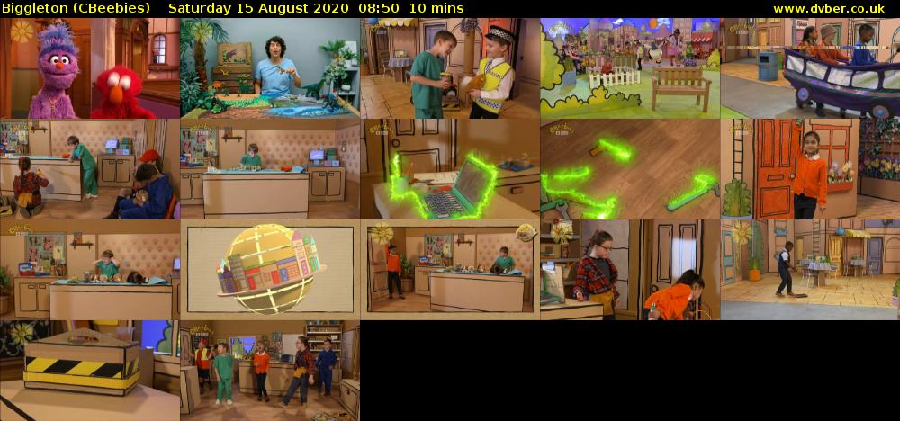Biggleton (CBeebies) Saturday 15 August 2020 08:50 - 09:00