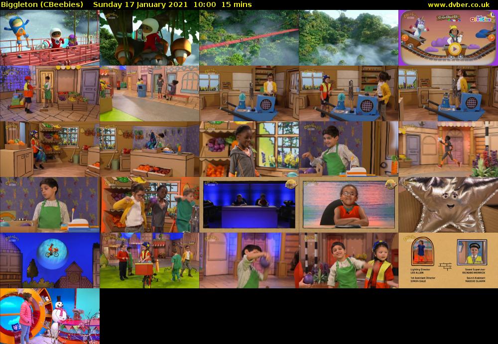Biggleton (CBeebies) Sunday 17 January 2021 10:00 - 10:15
