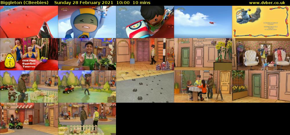 Biggleton (CBeebies) Sunday 28 February 2021 10:00 - 10:10