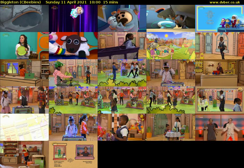 Biggleton (CBeebies) Sunday 11 April 2021 10:00 - 10:15