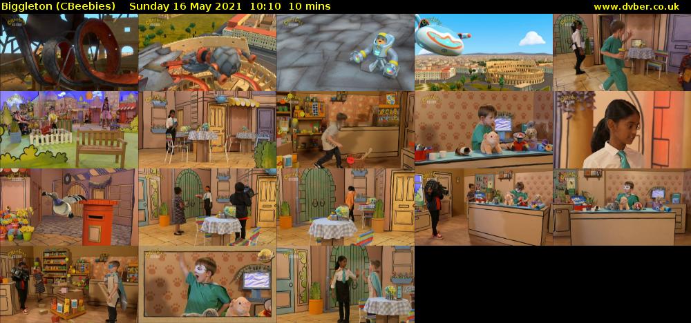 Biggleton (CBeebies) Sunday 16 May 2021 10:10 - 10:20