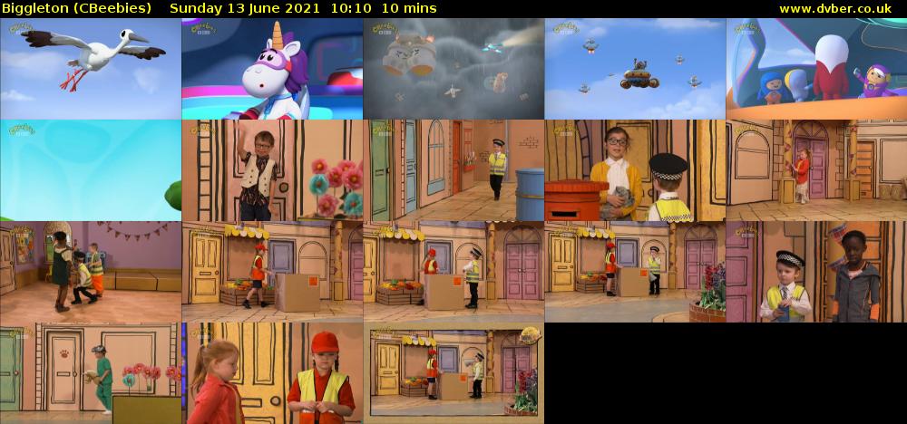 Biggleton (CBeebies) Sunday 13 June 2021 10:10 - 10:20