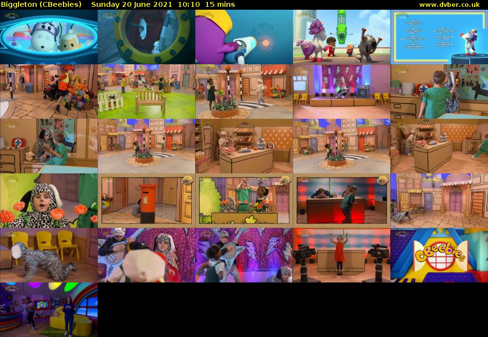 Biggleton (CBeebies) Sunday 20 June 2021 10:10 - 10:25