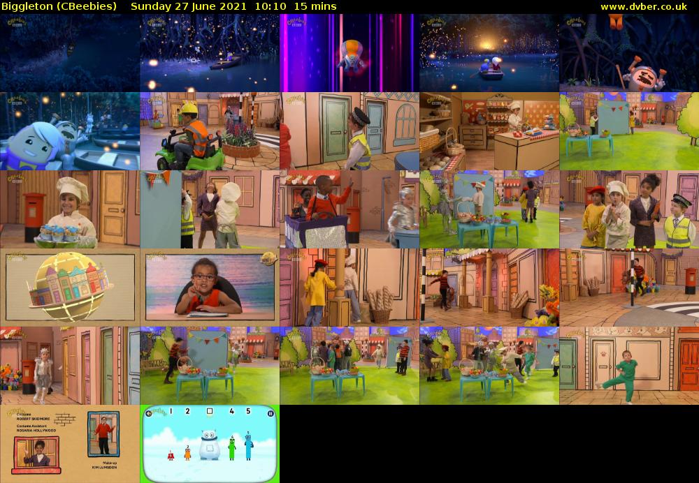 Biggleton (CBeebies) Sunday 27 June 2021 10:10 - 10:25