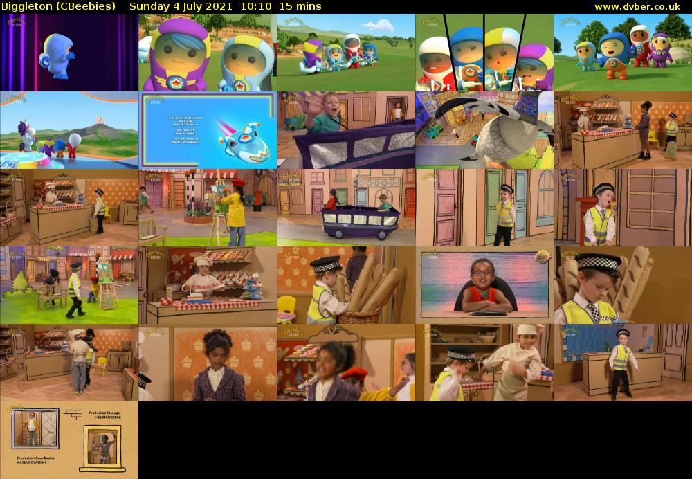 Biggleton (CBeebies) Sunday 4 July 2021 10:10 - 10:25