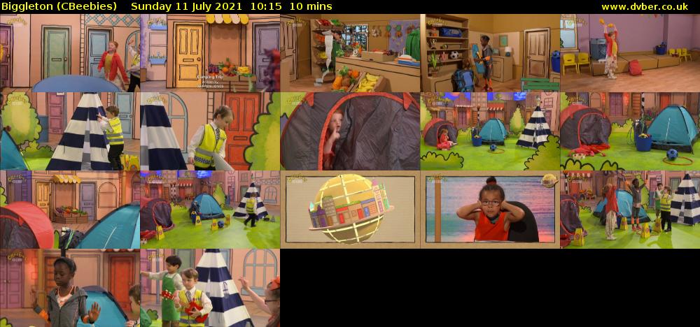 Biggleton (CBeebies) Sunday 11 July 2021 10:15 - 10:25