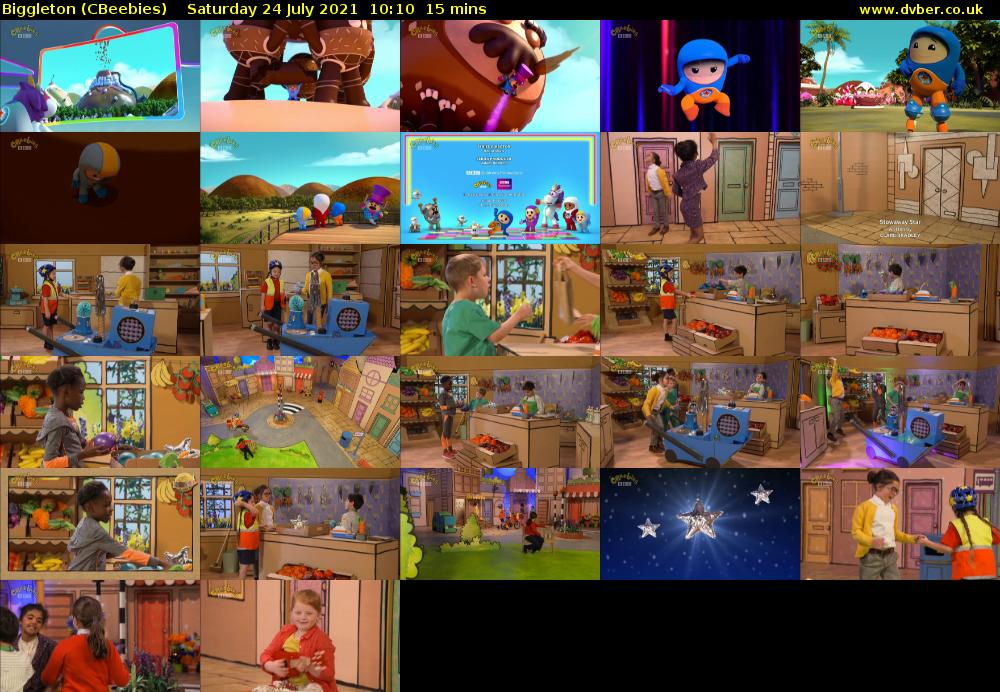 Biggleton (CBeebies) Saturday 24 July 2021 10:10 - 10:25