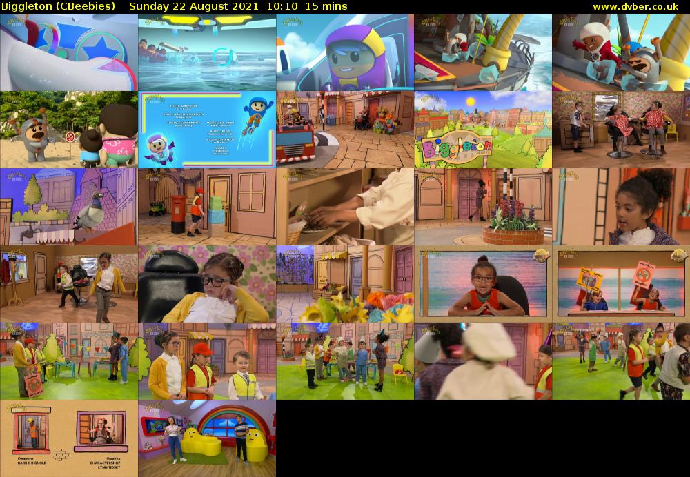 Biggleton (CBeebies) Sunday 22 August 2021 10:10 - 10:25