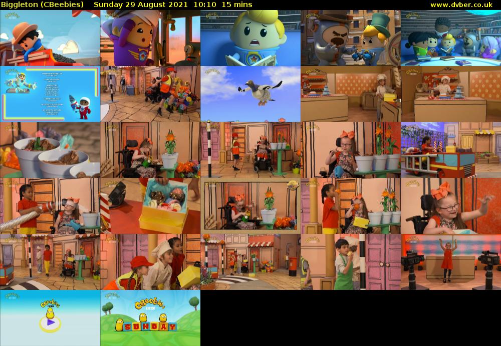 Biggleton (CBeebies) Sunday 29 August 2021 10:10 - 10:25