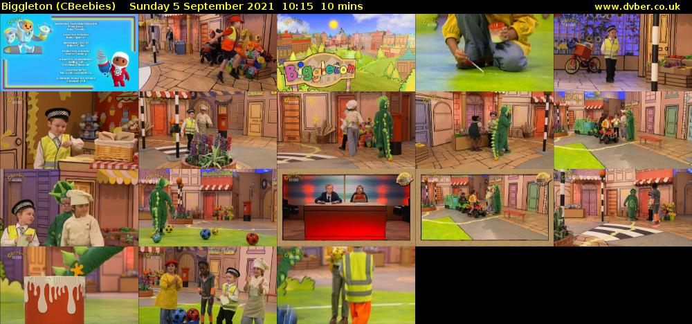 Biggleton (CBeebies) Sunday 5 September 2021 10:15 - 10:25