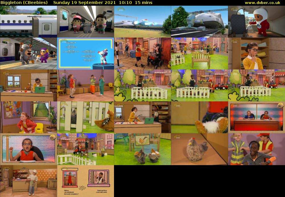 Biggleton (CBeebies) Sunday 19 September 2021 10:10 - 10:25