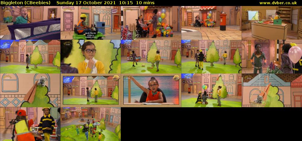 Biggleton (CBeebies) Sunday 17 October 2021 10:15 - 10:25