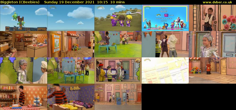 Biggleton (CBeebies) Sunday 19 December 2021 10:15 - 10:25