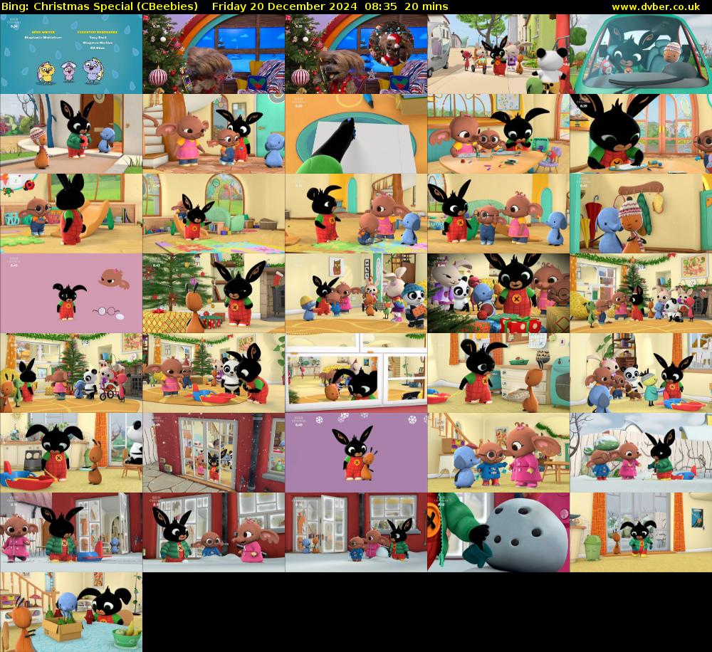 Bing: Christmas Special (CBeebies) Friday 20 December 2024 08:35 - 08:55