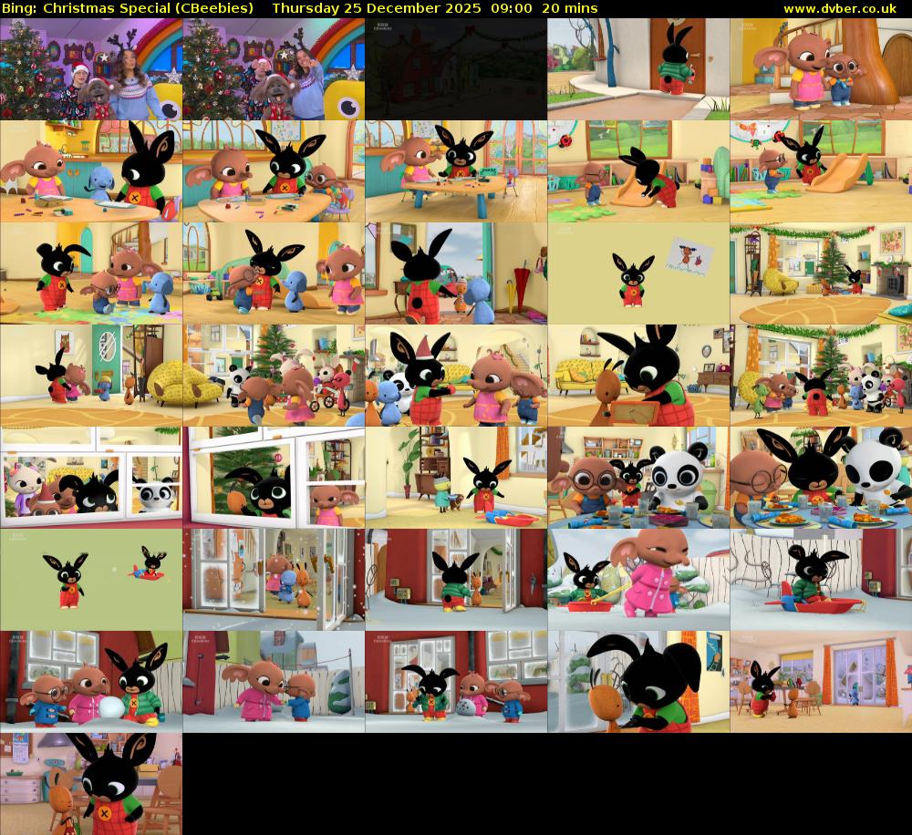 Bing: Christmas Special (CBeebies) Thursday 25 December 2025 09:00 - 09:20