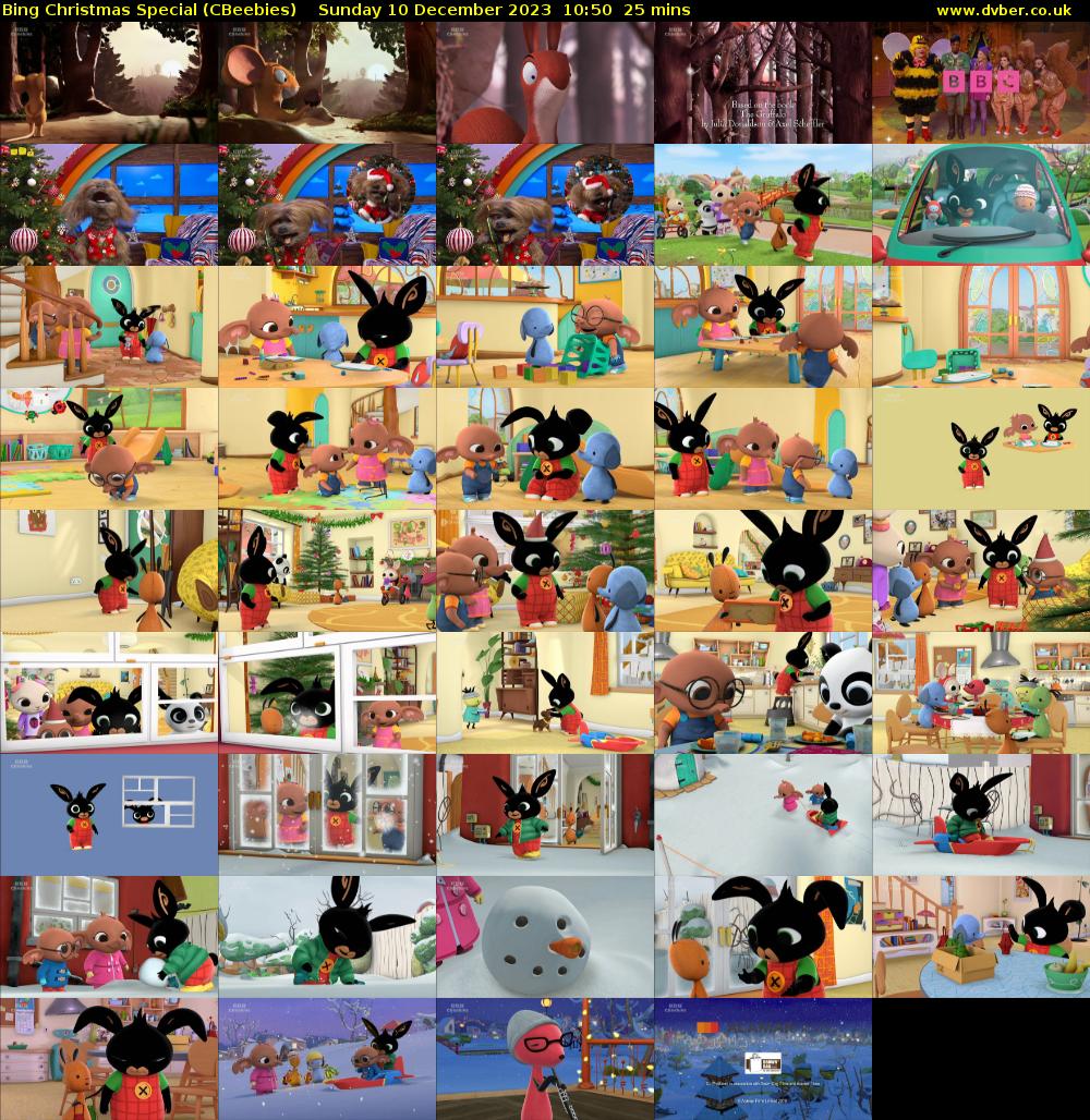Bing Christmas Special (CBeebies) Sunday 10 December 2023 10:50 - 11:15