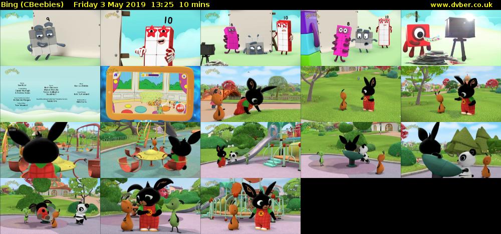 Bing (CBeebies) Friday 3 May 2019 13:25 - 13:35