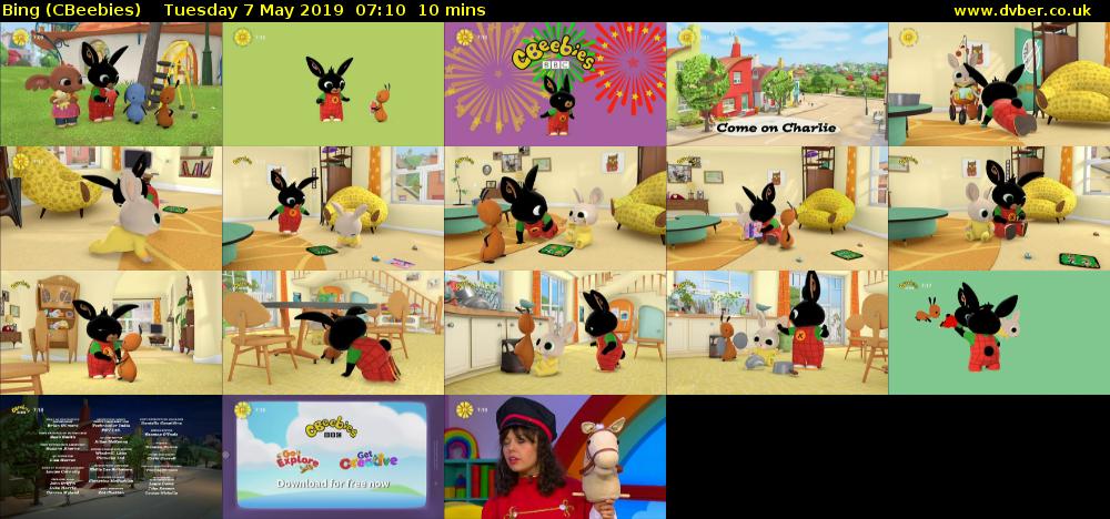 Bing (CBeebies) Tuesday 7 May 2019 07:10 - 07:20