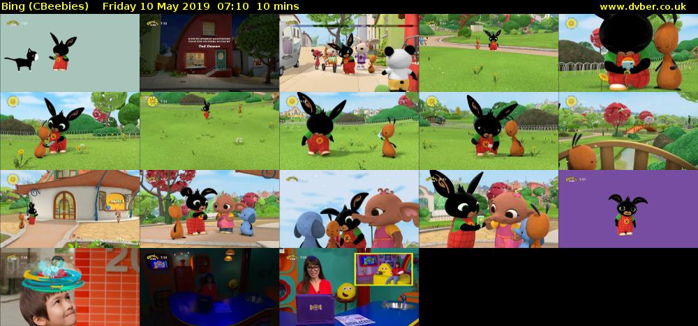 Bing (CBeebies) Friday 10 May 2019 07:10 - 07:20