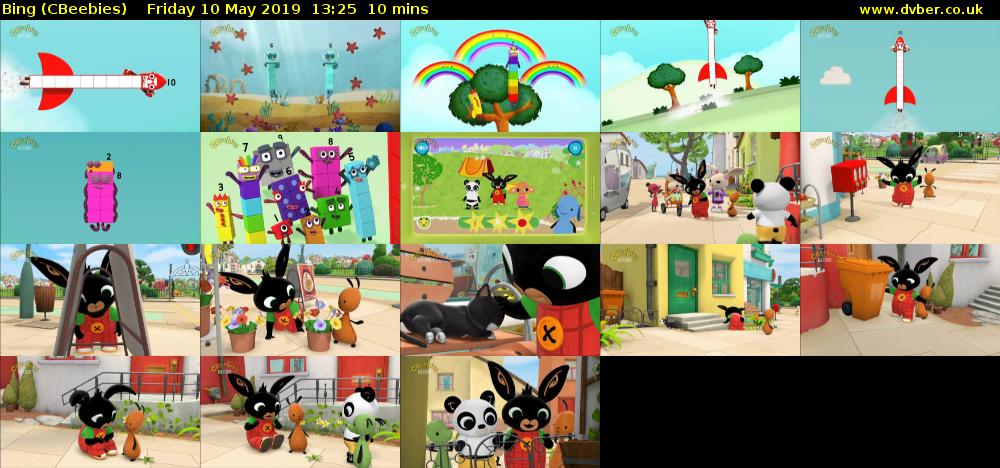 Bing (CBeebies) Friday 10 May 2019 13:25 - 13:35