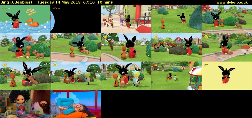 Bing (CBeebies) Tuesday 14 May 2019 07:10 - 07:20