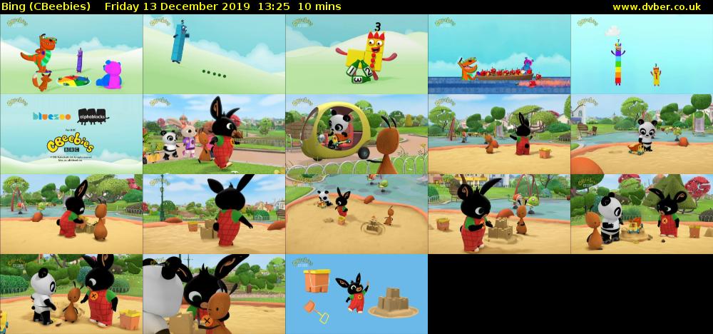 Bing (CBeebies) Friday 13 December 2019 13:25 - 13:35