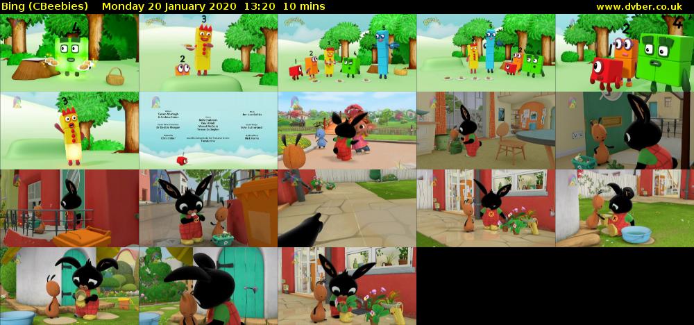 Bing (CBeebies) Monday 20 January 2020 13:20 - 13:30