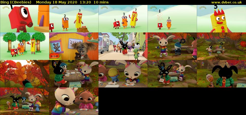 Bing (CBeebies) Monday 18 May 2020 13:20 - 13:30